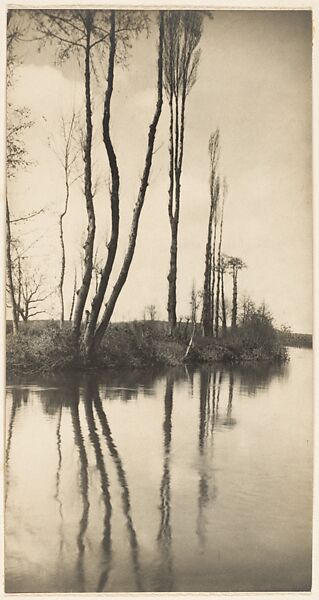 On a French River, Frederick H. Evans (British, London 1853–1943 London), Gelatin silver print 