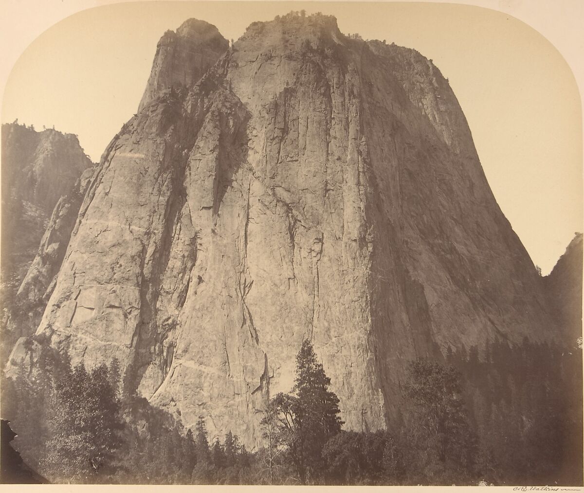 Cathedral Rock, Carleton E. Watkins (American, 1829–1916), Albumen silver print from glass negative 