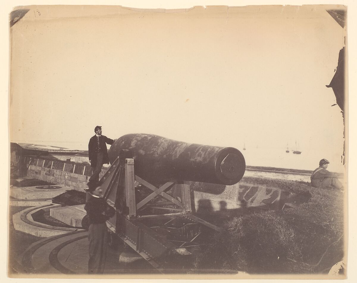 Cannon, Fortress Monroe, Alexander Gardner (American, Glasgow, Scotland 1821–1882 Washington, D.C.), Albumen silver print from glass negative 