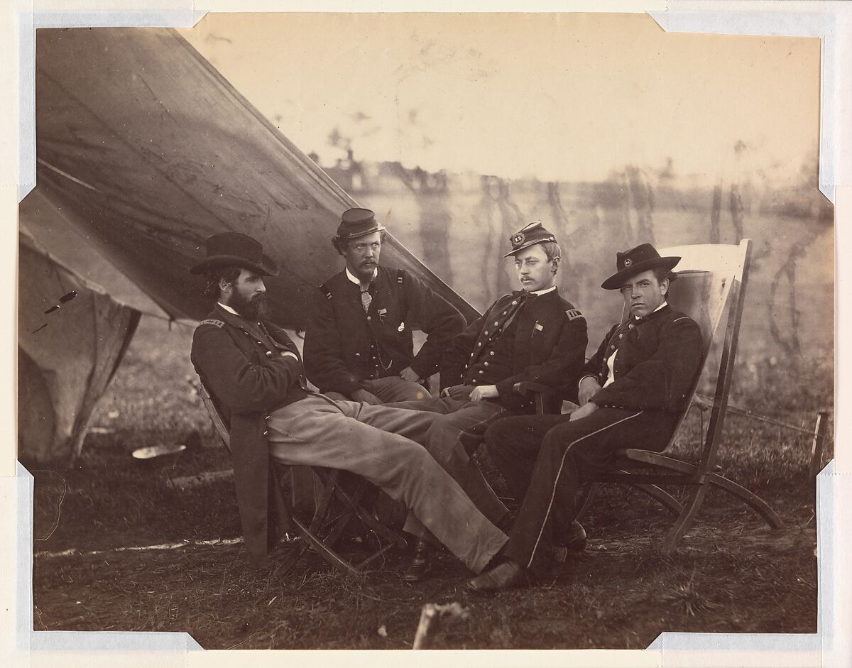 [Four Officers], Alexander Gardner (American, Glasgow, Scotland 1821–1882 Washington, D.C.), Albumen silver print from glass negative 