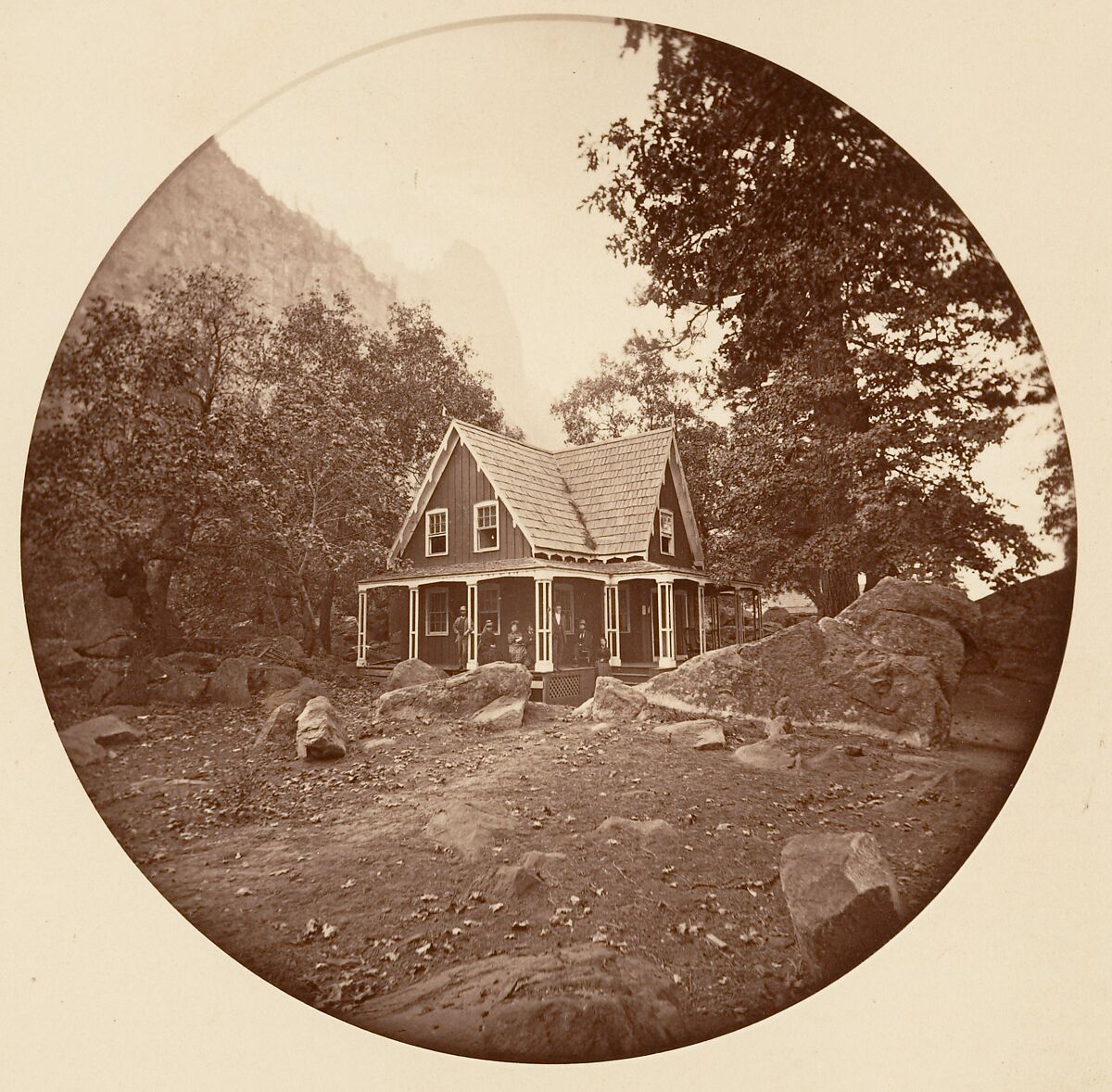 [Trees in Calaveras Grove and Views of Yosemite, California], Carleton E. Watkins (American, 1829–1916), Albumen silver prints from glass negatives