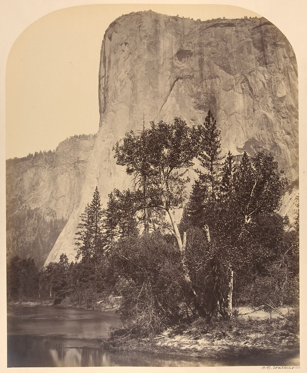 Tutucanula, El Capitan, Carleton E. Watkins (American, 1829–1916), Albumen silver print from glass negative 