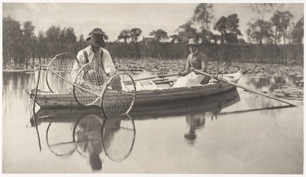 Setting the Bownet, Peter Henry Emerson (British (born Cuba), 1856–1936), Platinum print from glass negative 