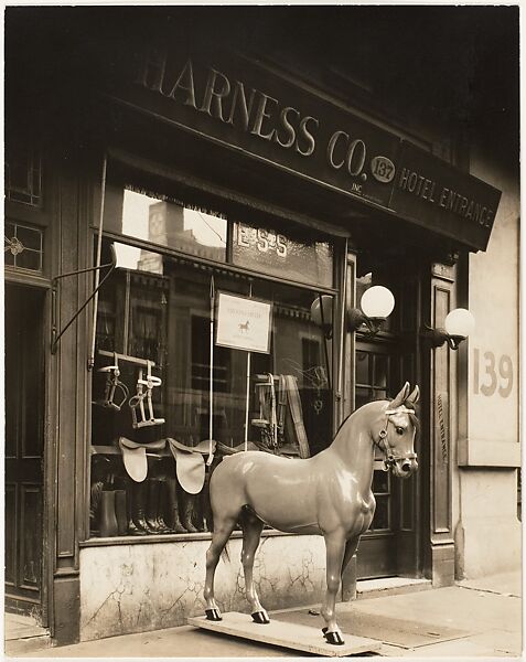 Harness Shop Horse, Berenice Abbott (American, Springfield, Ohio 1898–1991 Monson, Maine), Gelatin silver print 