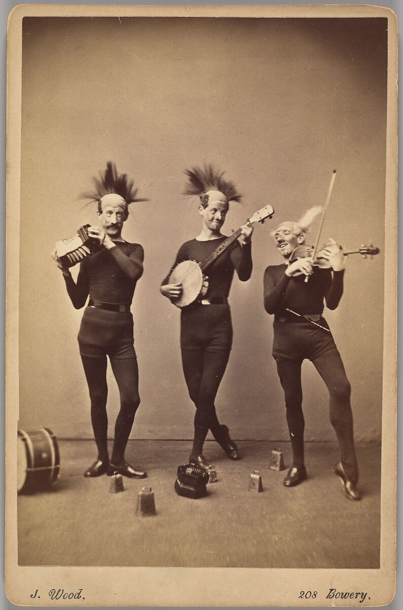 Musical Mokes, J. Wood (American, active 1870s–80s), Albumen silver print from glass negative 