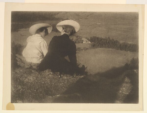 Meadow in Birgitz (Hans and Mary Seated), Heinrich Kühn (Austrian (born Germany), Dresden 1866–1944 Birgitz), Gum bichromate and platinum print 