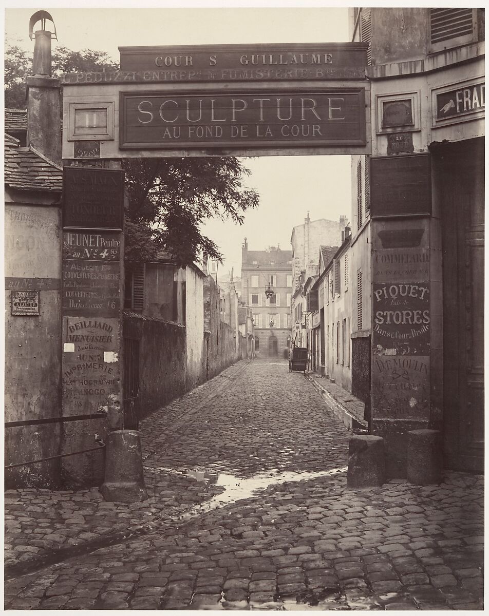 Cour Saint-Guillaume, Charles Marville (French, Paris 1813–1879 Paris), Albumen silver print from glass negative 