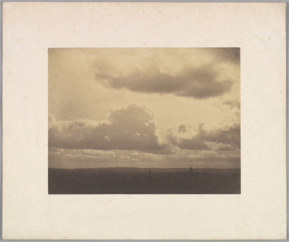 Etude de ciel, Charles Marville (French, Paris 1813–1879 Paris), Salted paper print from glass negative 