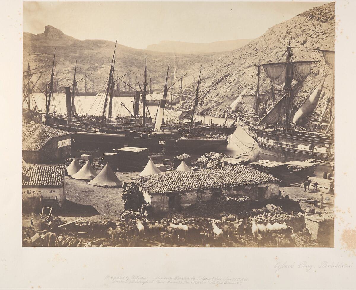 Cossack Bay, Balaklava, Roger Fenton (British, 1819–1869), Salted paper print from glass negative 