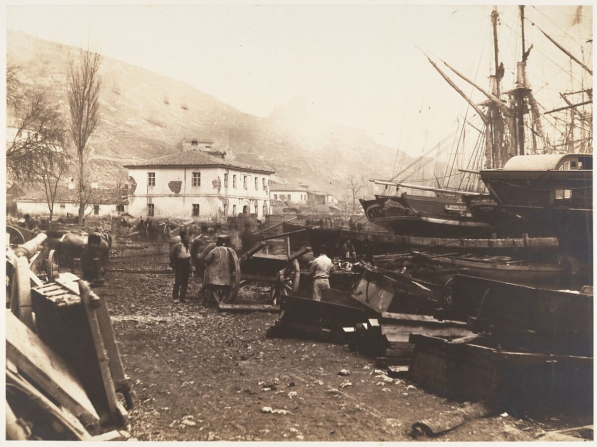 Landing Place, Ordnance Wharf, Balaklava, Roger Fenton (British, 1819–1869), Salted paper print from glass negative 