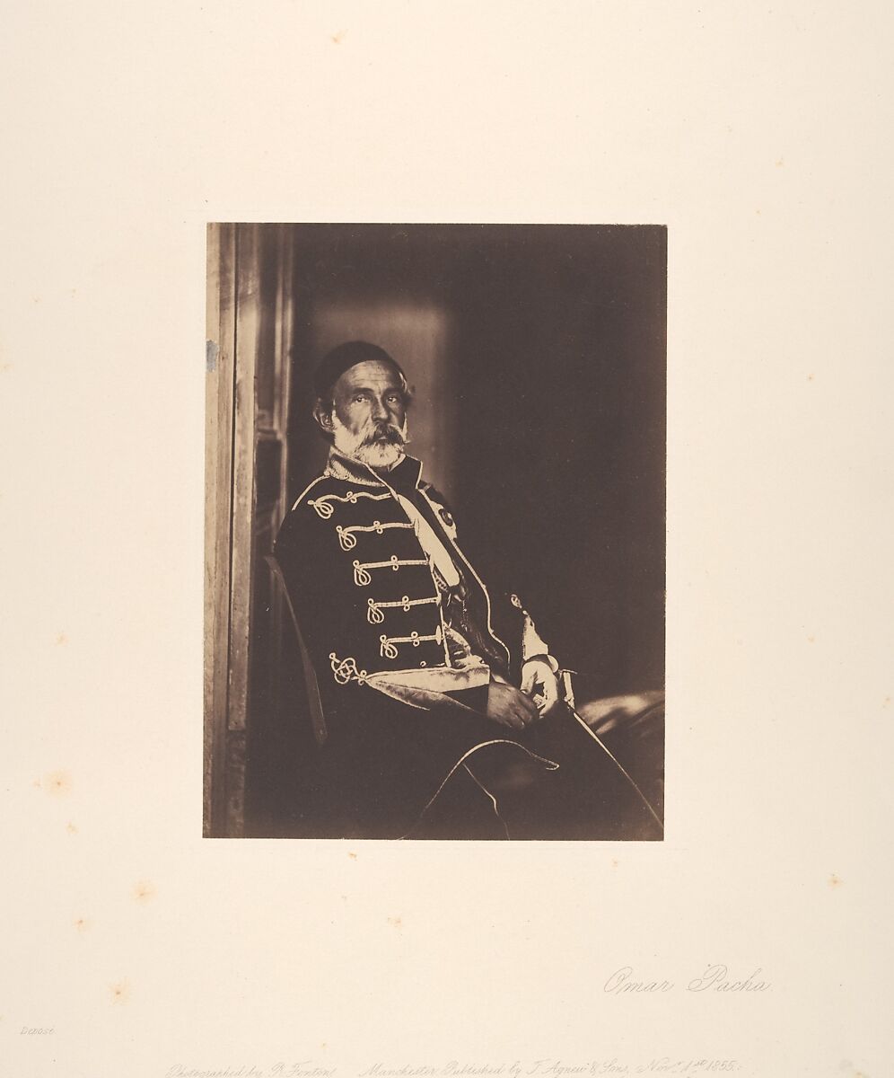 Omar Pasha, Roger Fenton (British, 1819–1869), Salted paper print from glass negative 