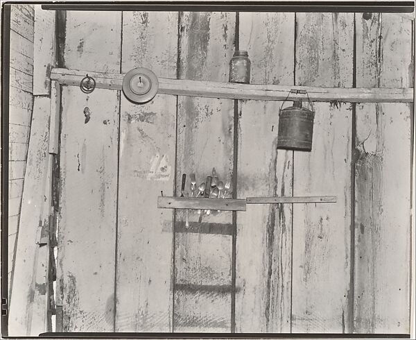 Kitchen Wall in Bud Field's Home, Hale County, Alabama, Walker Evans (American, St. Louis, Missouri 1903–1975 New Haven, Connecticut), Gelatin silver print 