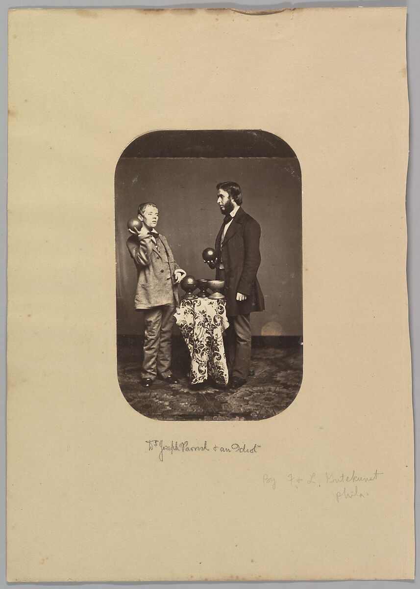 Dr. Joseph Parrish and an Idiot, Frederick Gutekunst (American (born Germany), 1832–1917), Albumen silver print from glass negative 