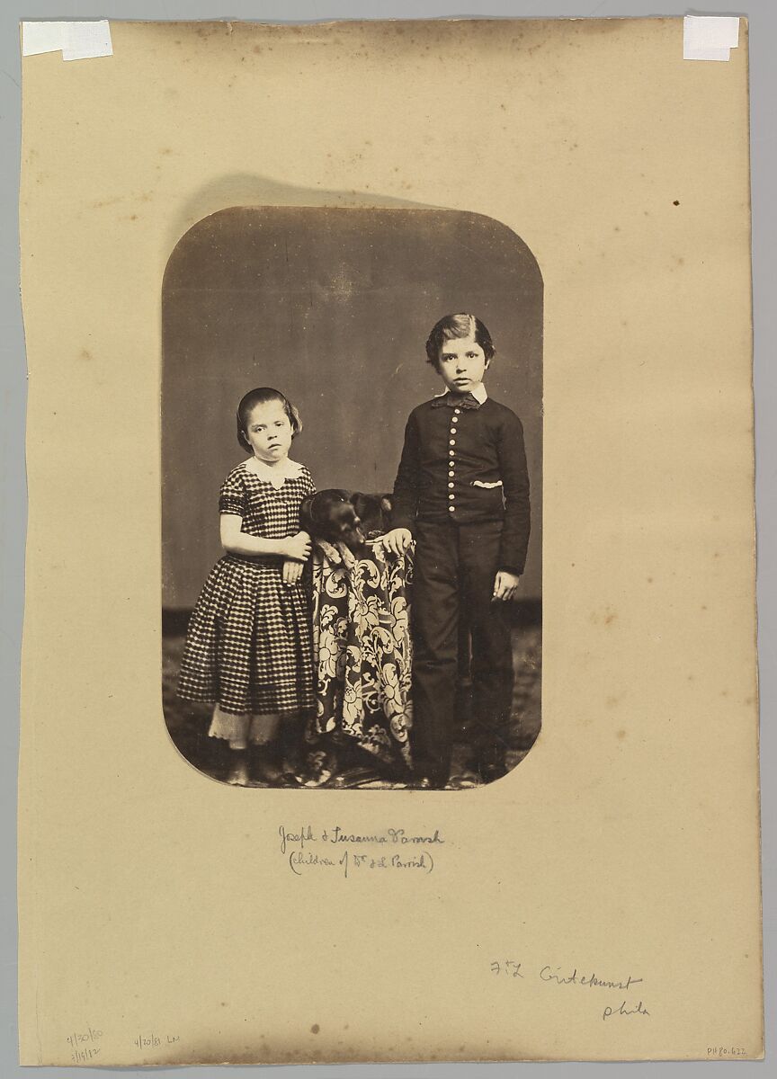 Dr. Joseph Parrish and an Idiot, Frederick Gutekunst (American (born Germany), 1832–1917), Albumen silver print from glass negative