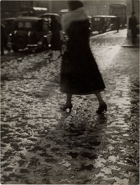 Jour de Pluie aux Champs-Elysées, Brassaï (French (born Romania), Brașov 1899–1984 Côte d&#39;Azur), Gelatin silver print 