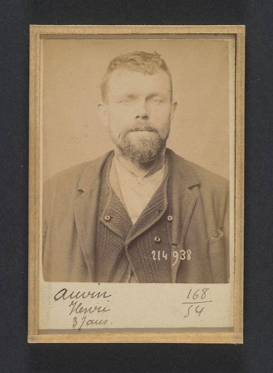 [Mugshots of Suspected Anarchists from French Police Files], Alphonse Bertillon (French, 1853–1914), Albumen silver prints and gelatin silver prints
