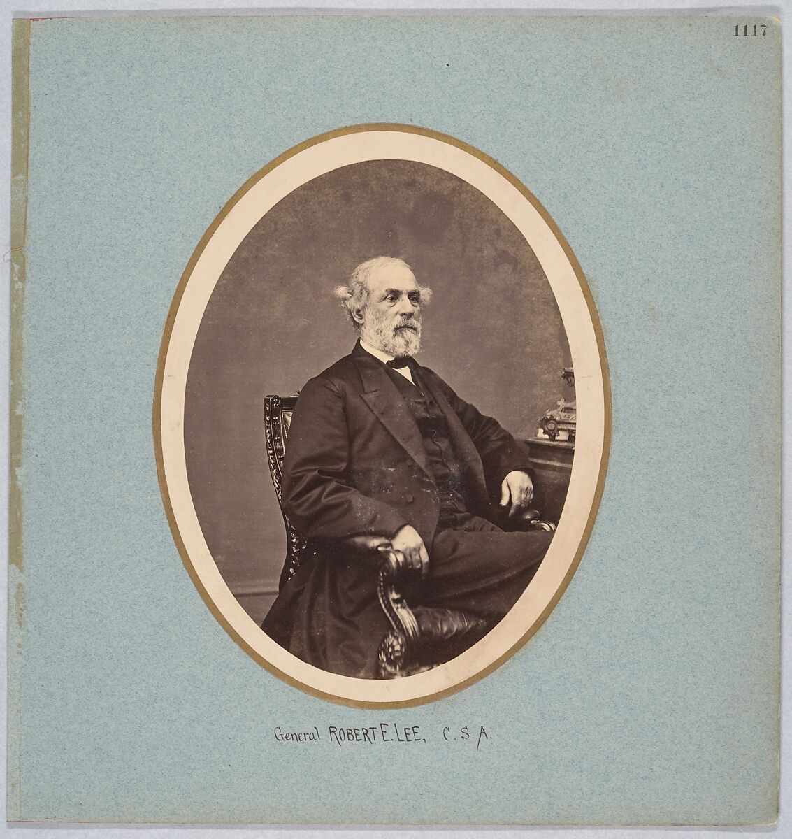 Robert E. Lee, Mathew B. Brady (American, born Ireland, 1823?–1896 New York), Albumen silver print from glass negative 