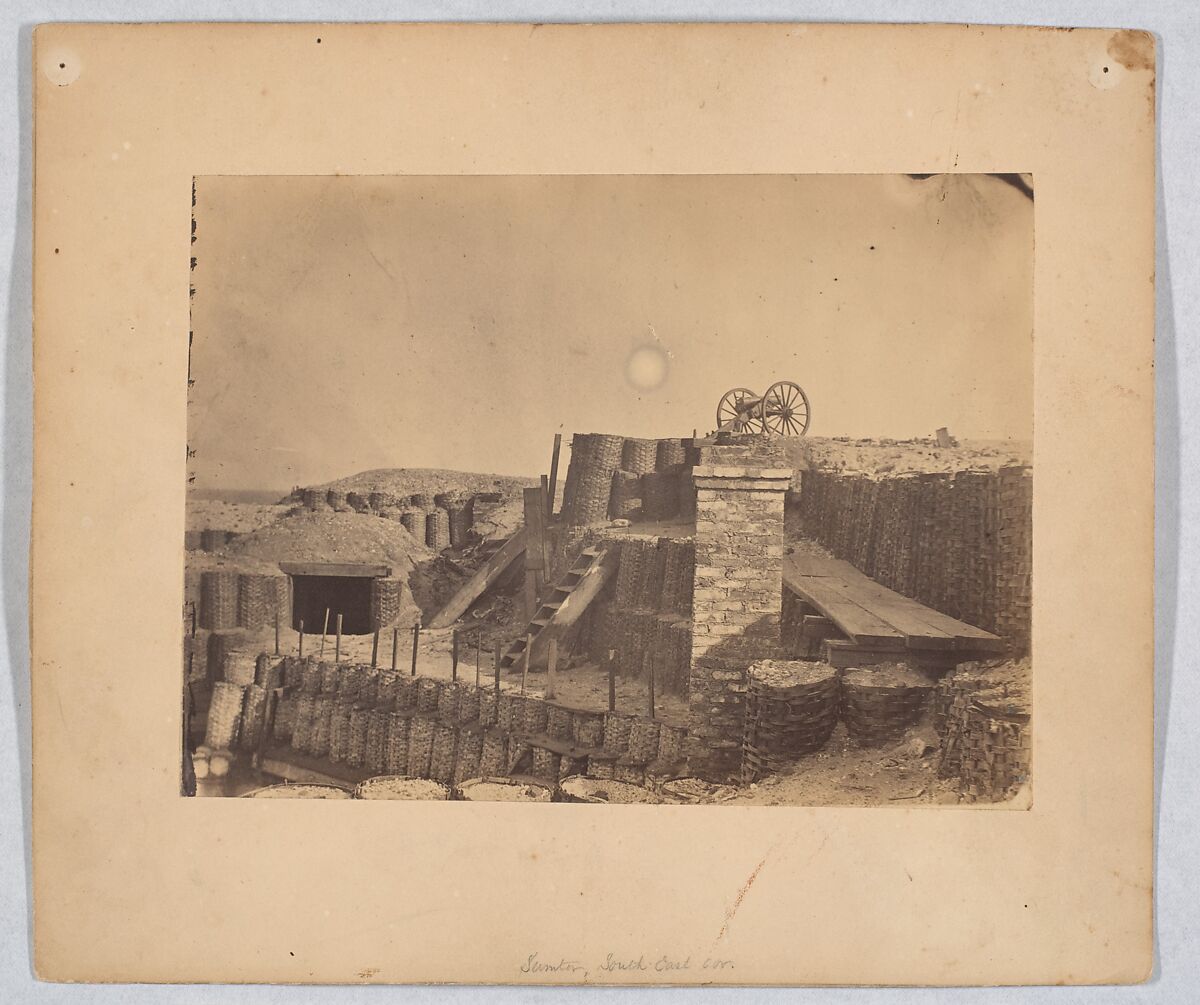 [Fortifications Near Charleston, South Carolina], Attributed to George Smith Cook (American, Stratford, Connecticut 1819–1902 Bel Air, Virginia), Albumen silver print from glass negative 
