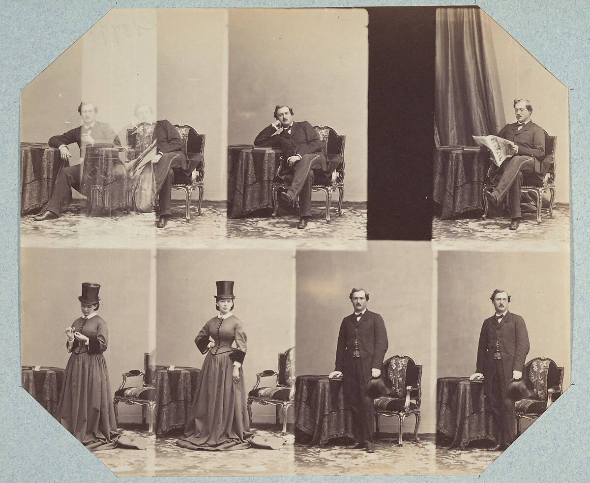 Demi-Monde I 56, André-Adolphe-Eugène Disdéri (French, Paris 1819–1889 Paris), Albumen silver prints from glass negatives