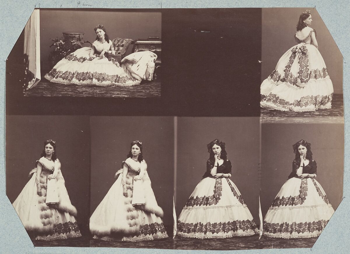 Demi-Monde I 56, André-Adolphe-Eugène Disdéri (French, Paris 1819–1889 Paris), Albumen silver prints from glass negatives