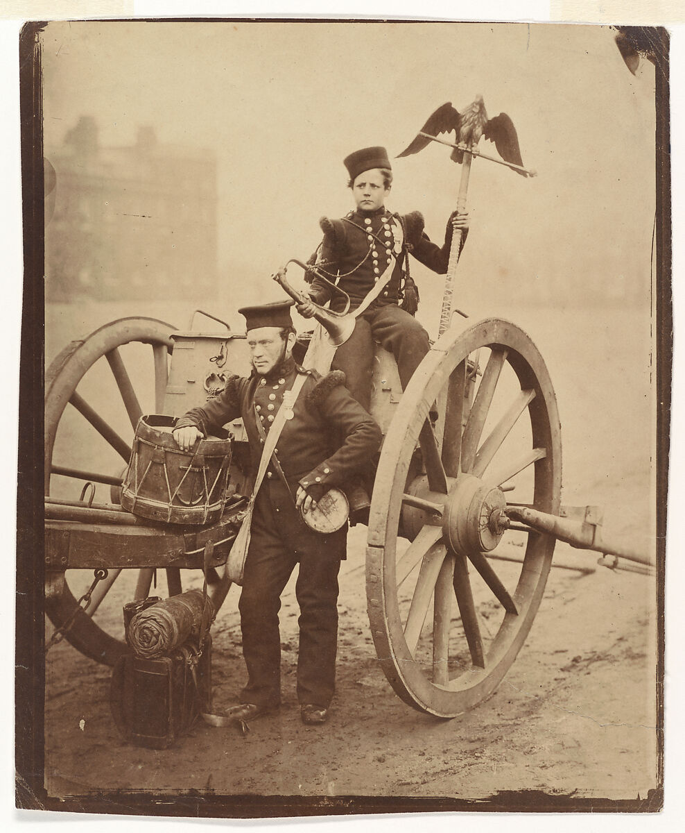 Trumpeter Gritten and Trumpeter Lang at Woolwich, Cundall &amp; Howlett (British, active ca. 1850s), Albumen silver print from glass negative 