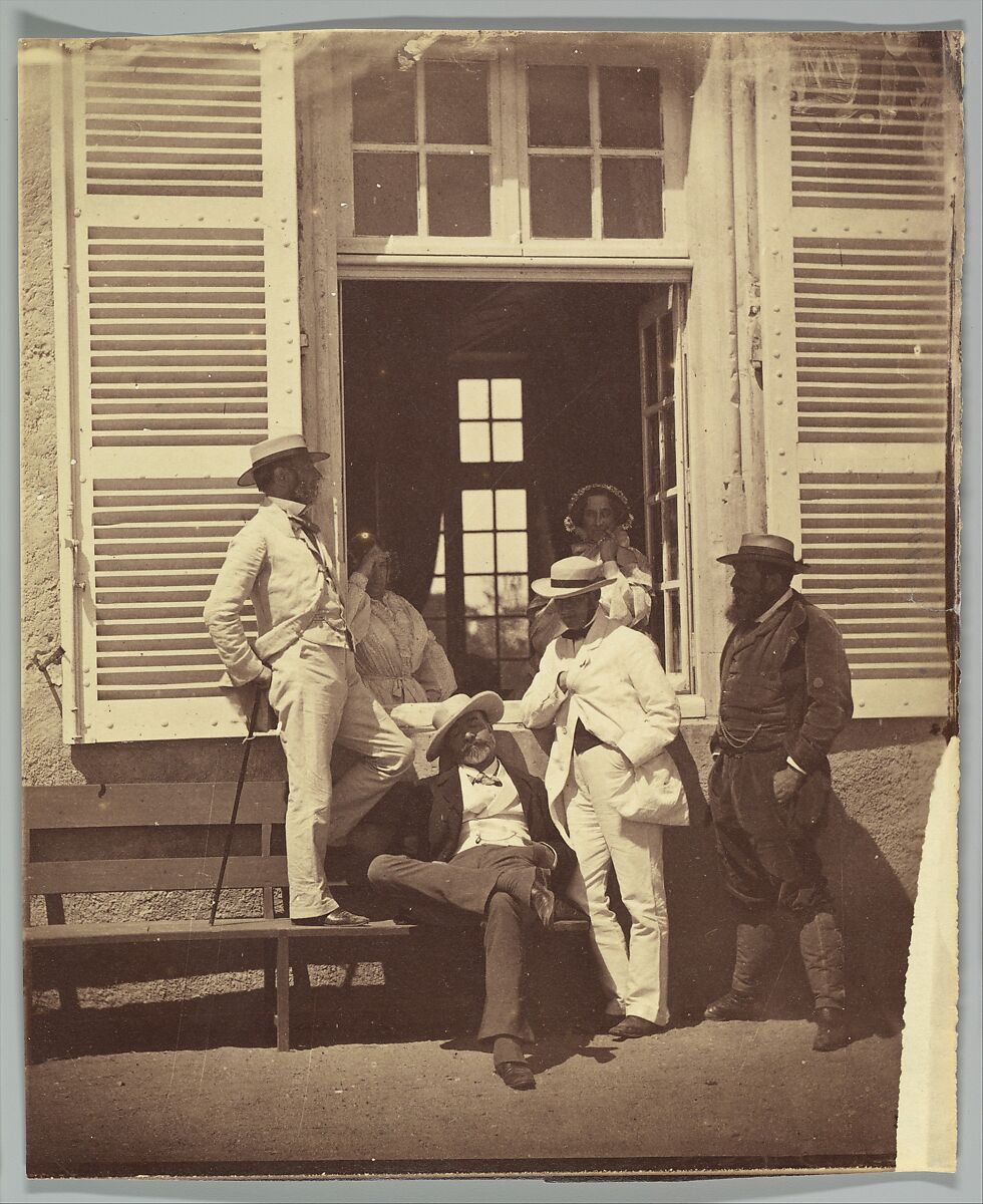 Quelques familiers de Louis Robert, Olympe Aguado de las Marismas (French, Paris 1827–1894 Compiegne), Albumen silver print from glass negative 