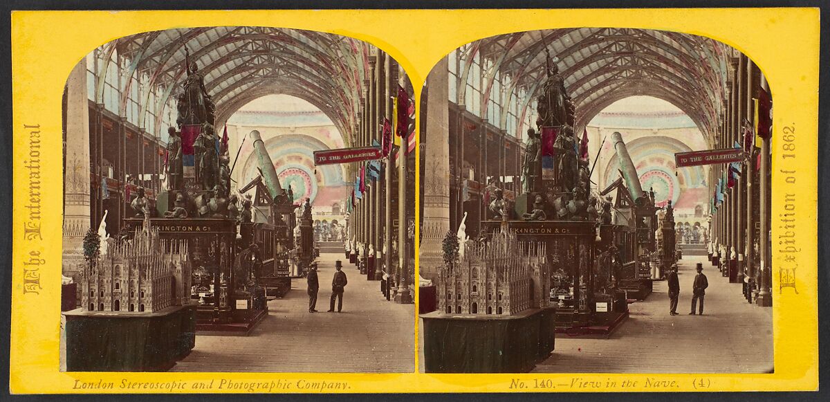 [86 Stereographic Views of The International Exhibition of 1862], William England (British), Albumen silver prints from glass negatives with applied color