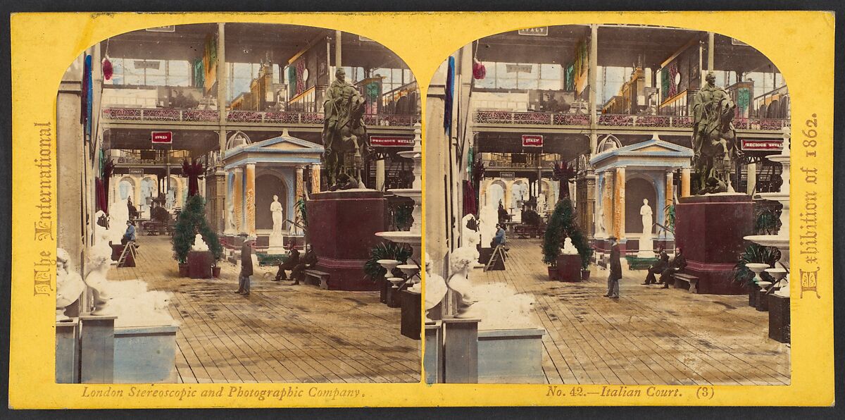 [86 Stereographic Views of The International Exhibition of 1862], William England (British), Albumen silver prints from glass negatives with applied color