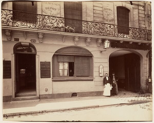 St. Denis, Ancien Relais de la Poste d'Ecouen, Hôtel du Grand Cerf, Eugène Atget (French, Libourne 1857–1927 Paris), Albumen silver print from glass negative 