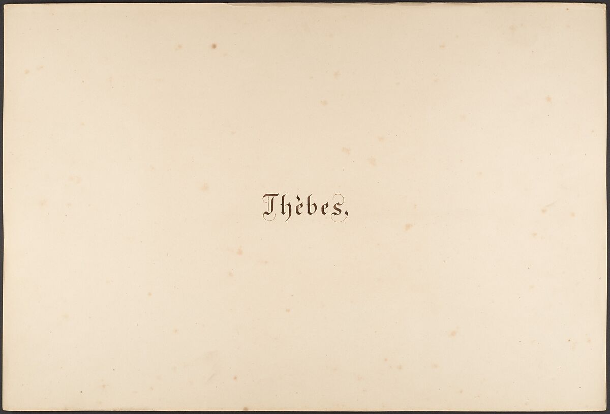 Égypte, Nubie, Syrie: Paysages et Monuments, Maxime Du Camp (French, 1822–1894), Salted paper prints from paper negatives