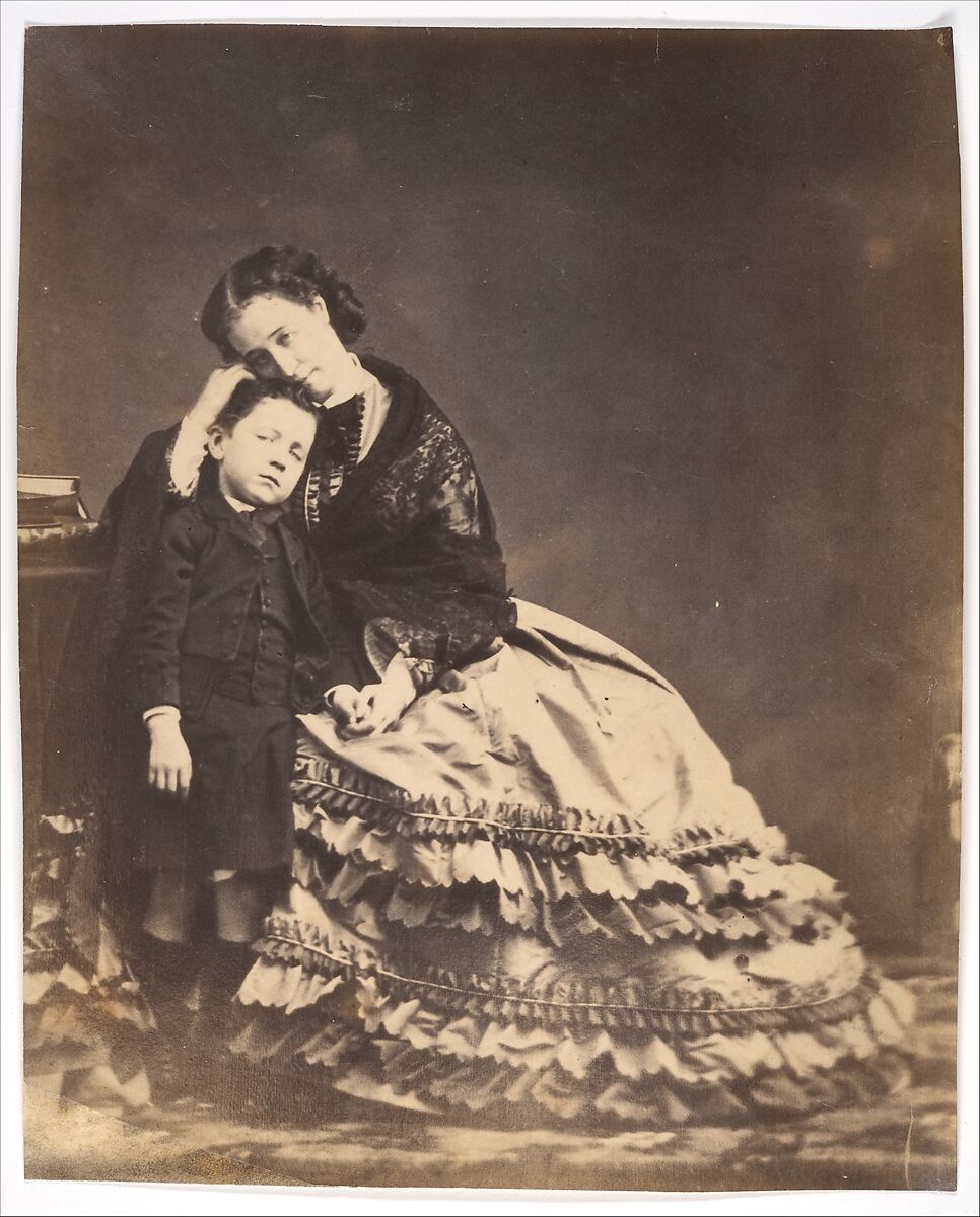 [Empress Eugénie and the Prince Imperial], François-Benjamin-Maria Delessert  French, Albumen silver print from glass negative