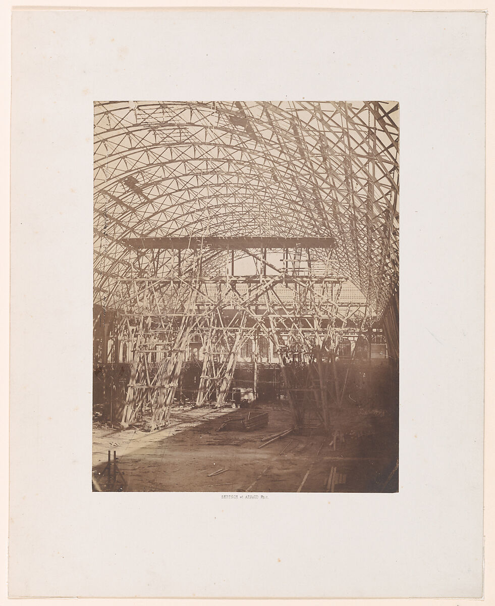 [Construction for the Universal Exhibition of 1855], Bertsch et D'Arnaud (French, active 1850s), Salted paper print from glass negative