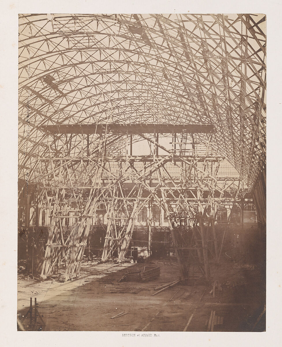 [Construction for the Universal Exhibition of 1855], Bertsch et D&#39;Arnaud (French, active 1850s), Salted paper print from glass negative 