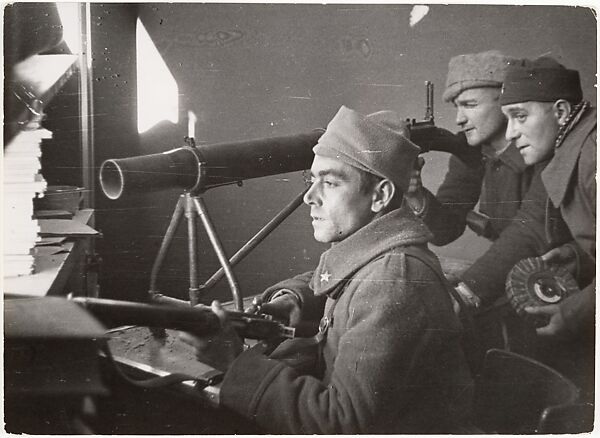 The Defense of Madrid, Robert Capa (American (born Hungary), Budapest 1913–1954 Thai Binh), Gelatin silver print 