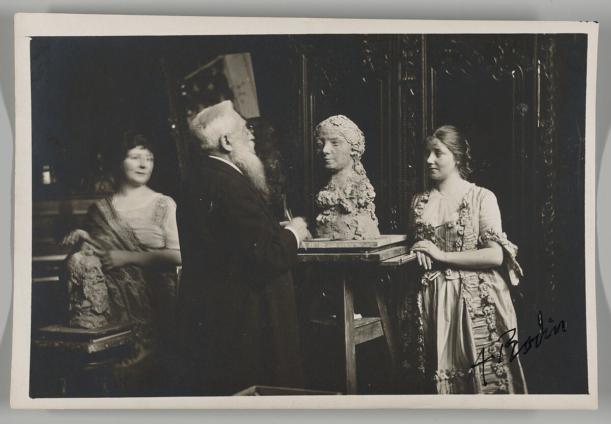 [Madame Bardey, Rodin and Henriette, 31 Rue Campagne-Premiere, Paris], Eugène Druet (French, Paris 1867–1916 Paris), Gelatin silver print 