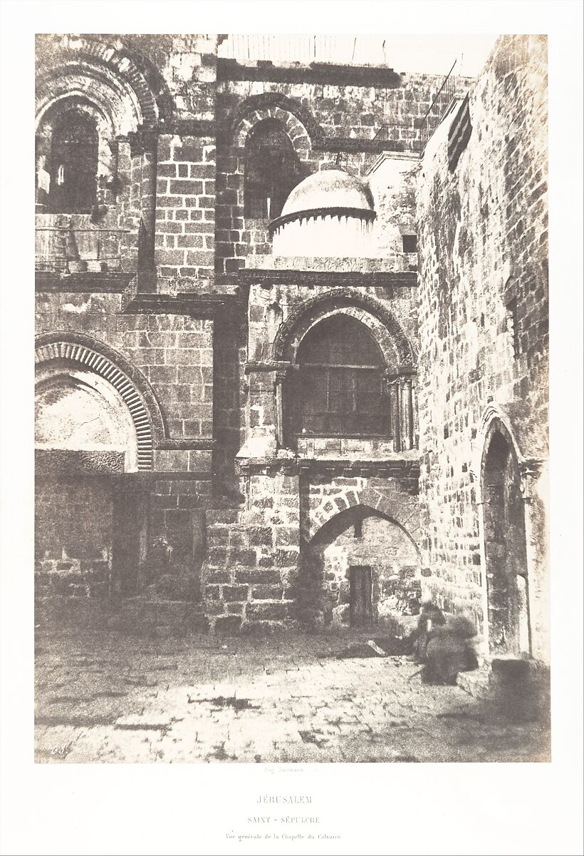Jérusalem, Saint Sépulcre, Vue générale de la Chapelle du Calvaire, Auguste Salzmann (French, 1824–1872), Salted paper print from paper negative 