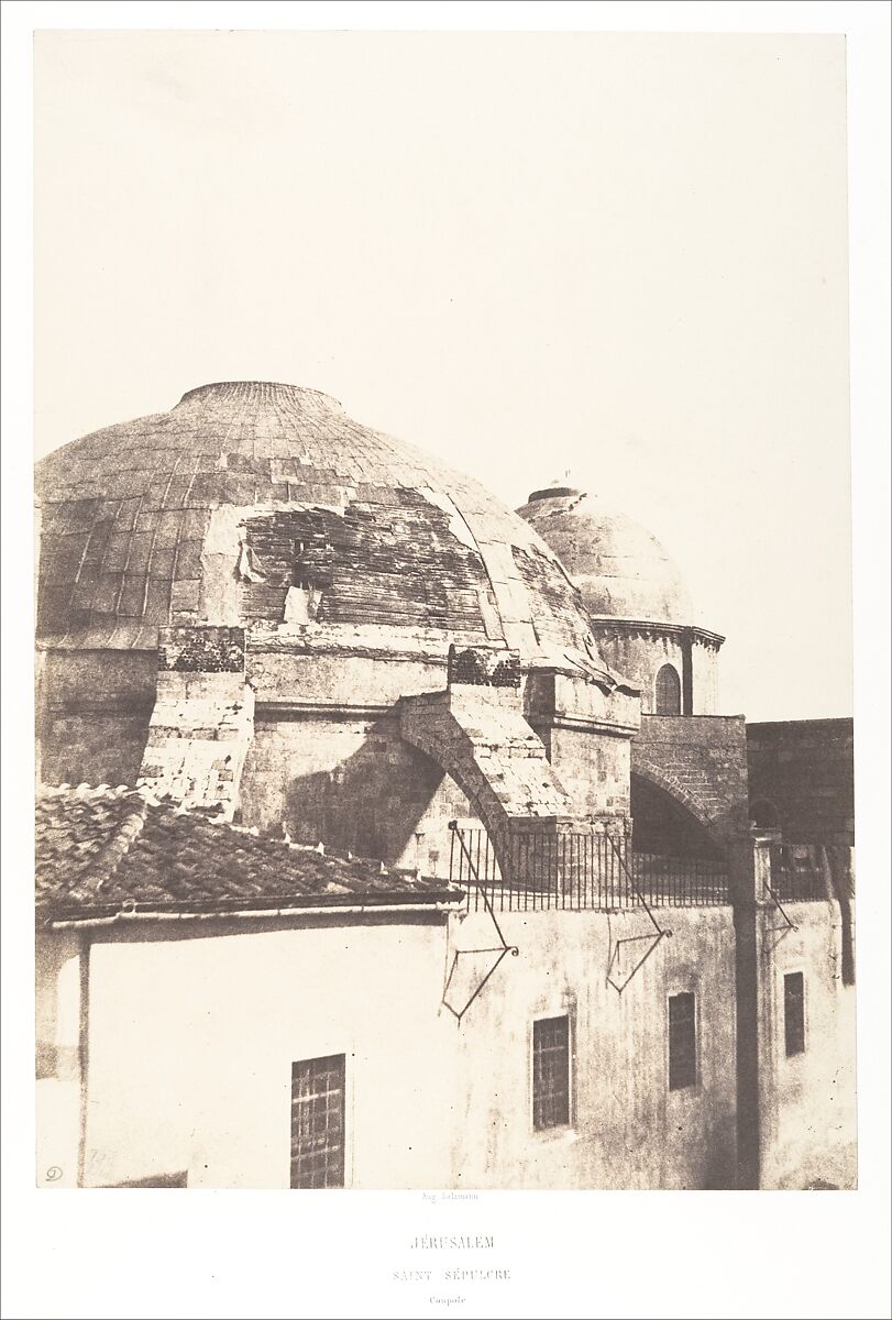 Jérusalem, Saint Sépulcre, coupole, Auguste Salzmann (French, 1824–1872), Salted paper print from paper negative 