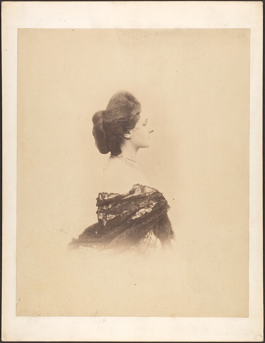 [Profile with Chignon, Large], Pierre-Louis Pierson (French, 1822–1913), Albumen silver print from glass negative 