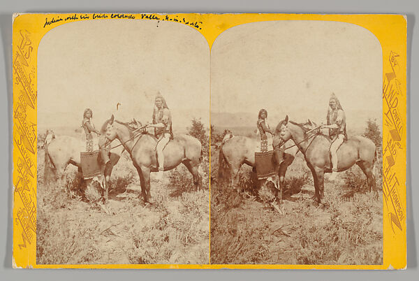 The Warrior and His Bride, John K. Hillers (American (born Germany), 1843–1925), Albumen silver print from glass negative 