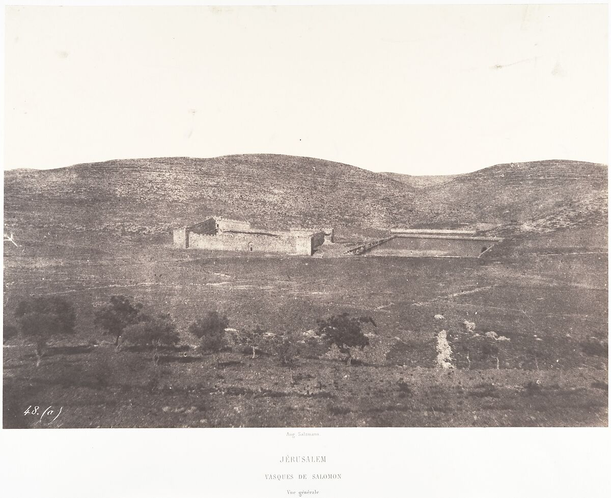 Jérusalem, Tombeau de Salomon, Vue générale, Auguste Salzmann (French, 1824–1872), Salted paper print from paper negative 