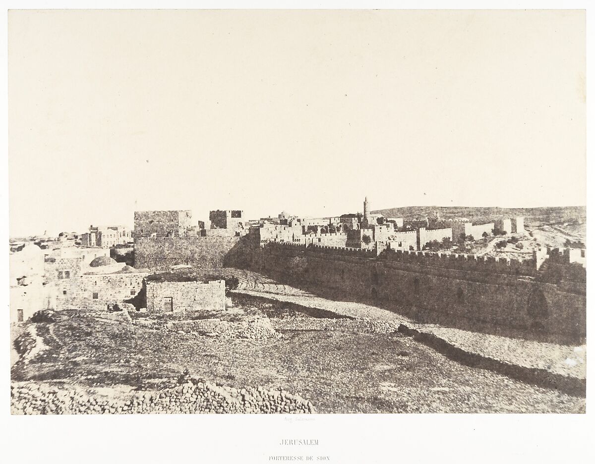 Jérusalem, Forteresse de Soin, Auguste Salzmann (French, 1824–1872), Salted paper print from paper negative 