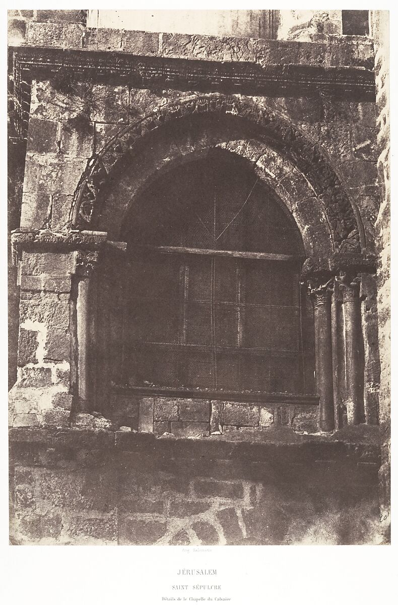 Jérusalem, Saint-Sépulcre, Détails de la Chapelle du Calvaire, Auguste Salzmann (French, 1824–1872), Salted paper print from paper negative 