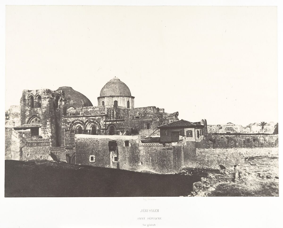Jérusalem, Saint-Sépulcre, Vue générale, 1, Auguste Salzmann (French, 1824–1872), Salted paper print from paper negative 