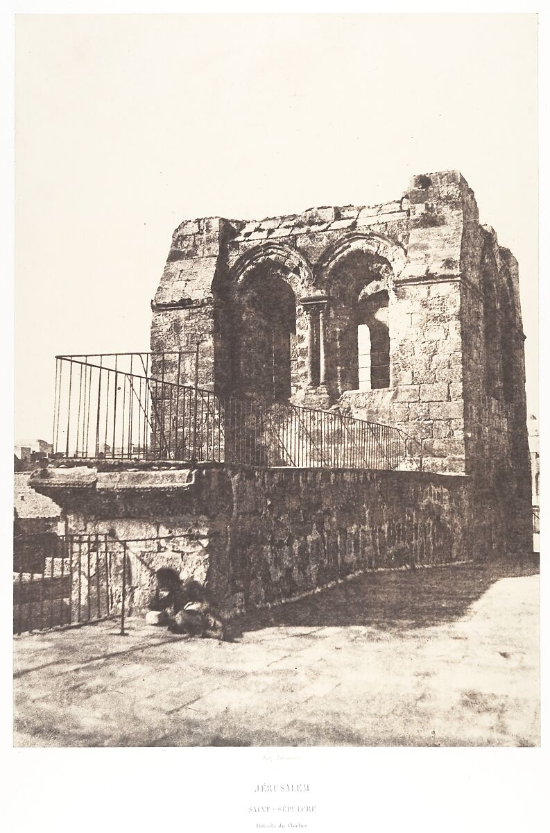 Jérusalem, Saint-Sépulcre, Détails du Clocher, Auguste Salzmann (French, 1824–1872), Salted paper print from paper negative 