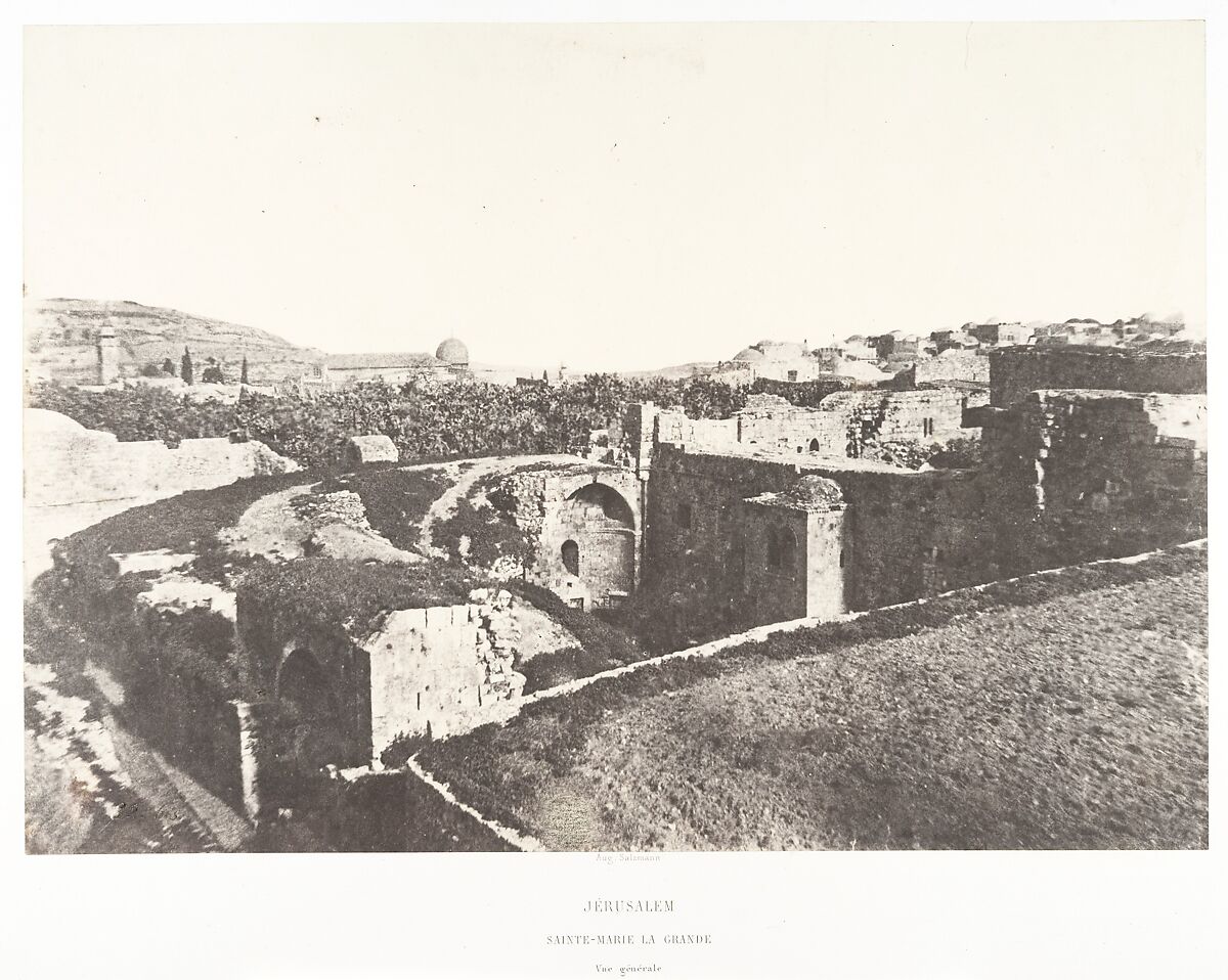 Jérusalem, Sainte-Marie-la-Grande, Vue générale, Auguste Salzmann (French, 1824–1872), Salted paper print from paper negative 