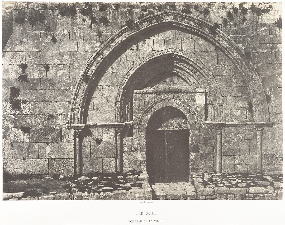 Jérusalem, Tombeau de la Vierge, Auguste Salzmann (French, 1824–1872), Salted paper print from paper negative 