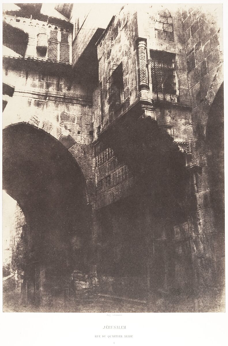 Jérusalem, Rue du quartier arabe, 1, Auguste Salzmann (French, 1824–1872), Salted paper print from paper negative 
