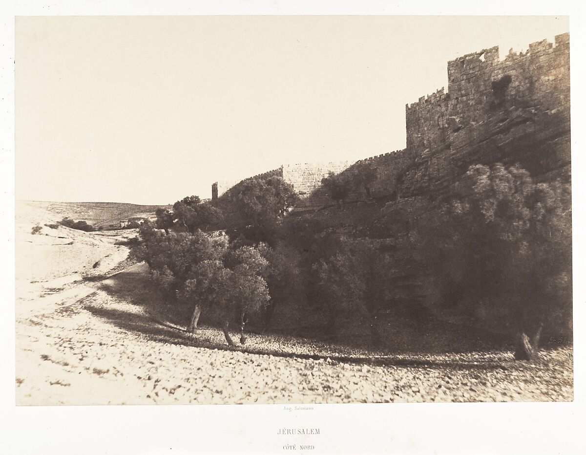 Jérusalem, Côté Nord de Jérusalem, Auguste Salzmann (French, 1824–1872), Salted paper print from paper negative 