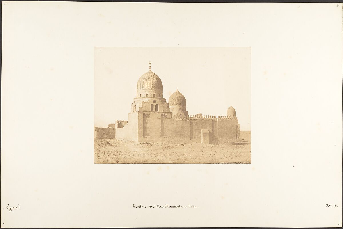 Tombeau des Sultans Mamelouks, au Kaire, Maxime Du Camp (French, 1822–1894), Salted paper print from paper negative 