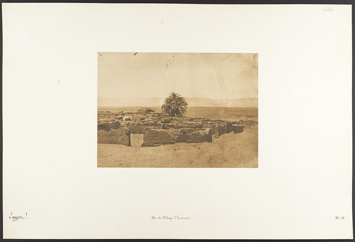 Vue du Village d'Herment, Maxime Du Camp (French, 1822–1894), Salted paper print from paper negative 